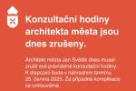Ilustrační foto - Architekt města musel zrušit své dnešní konzultační hodiny, náhradní termín nabídne za týden