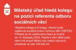 Ilustrační foto - Stále hledáme referenta/referentku na odbor sociálních věcí. Město nabízí náborový příspěvek ve výši 100 tisíc Kč