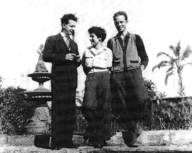 Jiří Tancibudek s hudebníkem Jiřím Svobodou, také bývalým občanem Mnichova Hradiště a jeho ženou Glorií Foley v 50. letech 20. století v Austrálii